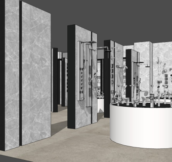 现代卫浴五金销售店商场展厅