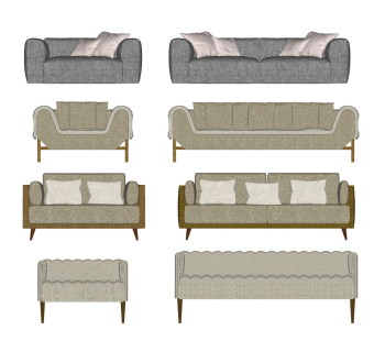 现代家居沙发组合多人沙发单人沙发