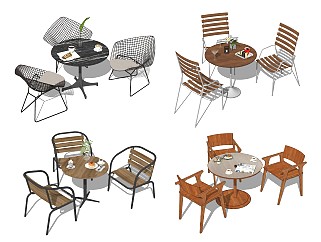 现代室外休闲餐桌椅 餐厅桌椅