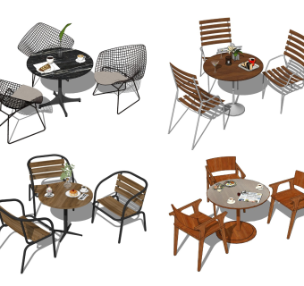 现代室外休闲餐桌椅 餐厅桌椅