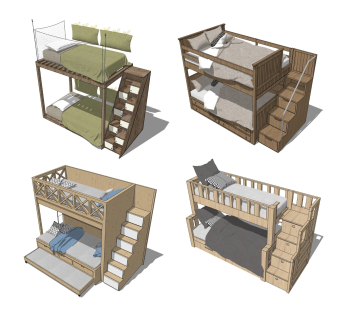 现代双人床上下铺宿舍床