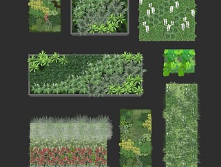 现代植物墙绿植墙 植物盆栽盆景 软装陈设