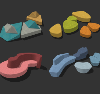 现代懒人沙发几何拼接沙发休闲坐凳