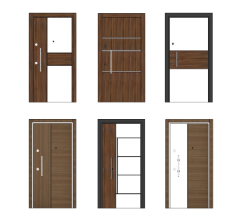 现代卧室门单开门木门