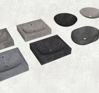 现代卫生间洗手台