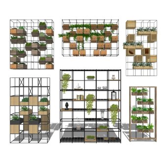 现代植物装饰花架 展示架装饰架