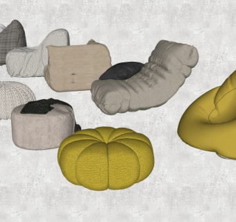 现代休闲懒人沙发软包坐垫