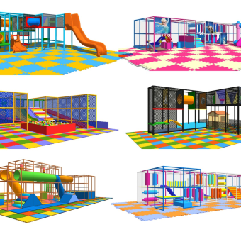 现代商场室内儿童冒险攀爬乐园娱乐空间