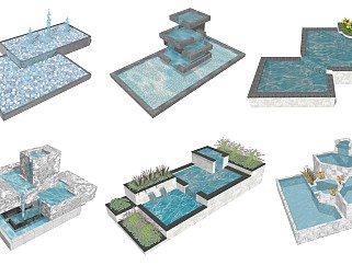 现代水景景观造型水景庭院景观小品