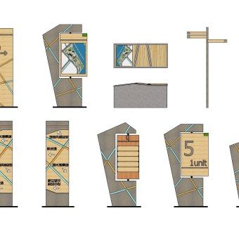 现代景观小品导视指示牌指引牌