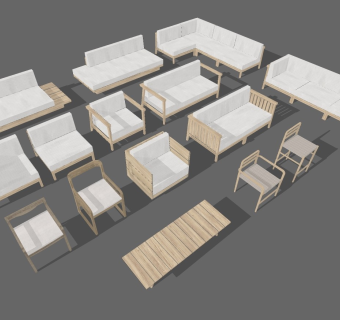 现代沙发木质家具休闲沙发座椅