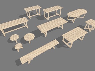 现代休闲桌椅木桌餐桌