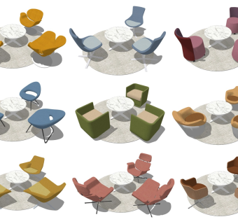 现代休闲椅 桌椅组合 单人休闲沙发