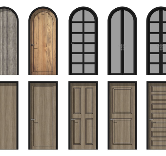 现代卧室门单开门家居门木门玻璃门