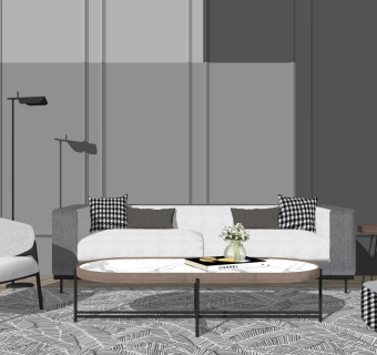 现代家居客厅 客厅沙发茶几组合