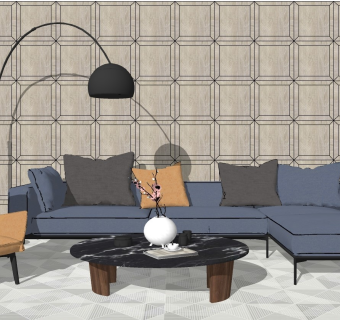 现代家居客厅 客厅沙发茶几组合