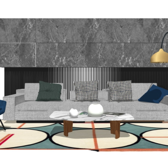 现代家居客厅 客厅沙发茶几组合