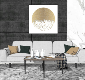 现代家居客厅 客厅沙发茶几组合