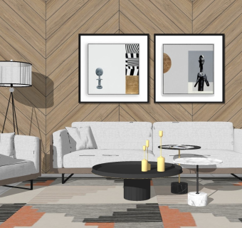 现代家居客厅 客厅沙发茶几组合