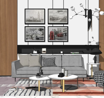 现代家居客厅 客厅沙发茶几组合