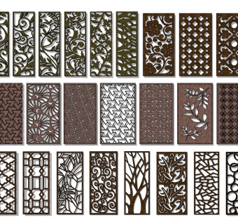 现代铁艺屏风隔断 镂空雕花