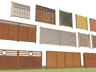 现代庭院<em>木围栏</em> 木栅栏
