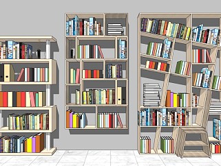 现代<em>书柜</em>书架 储物架装饰架