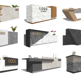 现代办公前台 接待前台