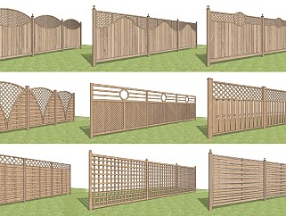 现代庭院木栅栏 木围栏