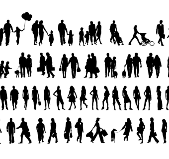 2D人物多人 人物剪影