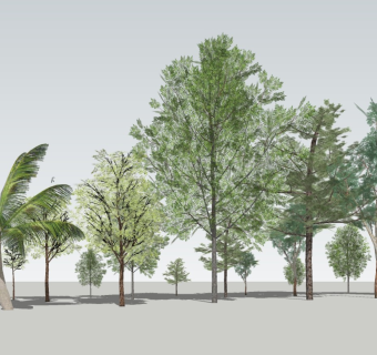 现代灌木丛 绿篱墙 绿植盆栽 植物围墙