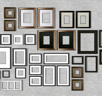 现代风格装饰画框 壁画墙饰 照片墙装饰