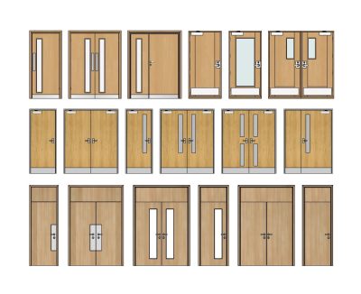 现代教室门 木门 卧室门 办公室门 双开门 单开门 消防门