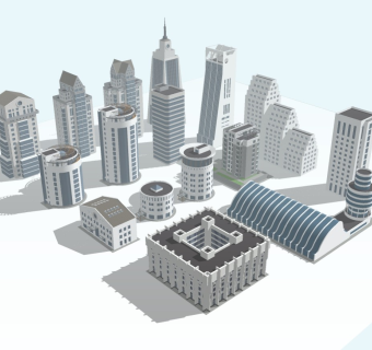 城市建筑体 商业综合体