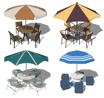 户外休闲座椅 太阳伞桌椅组合