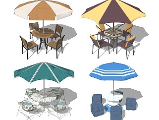 户外休闲座椅 太阳伞桌椅组合