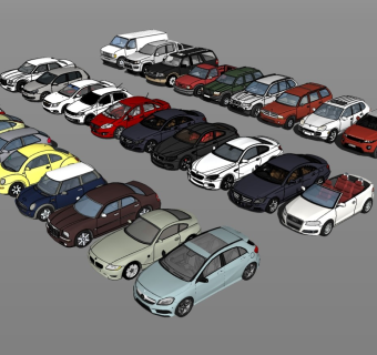 汽车组合 轿车 交通工具