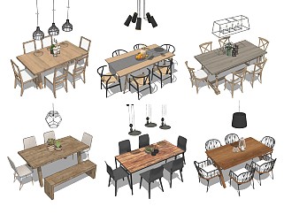 现代餐桌椅 餐厅饭厅 休闲桌椅