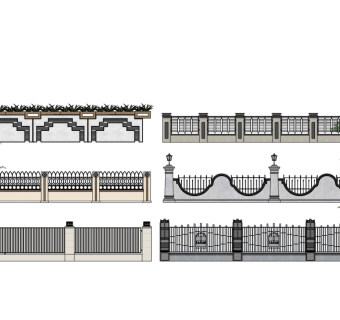 现代景观围墙景墙