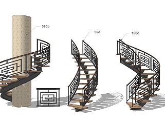 现代旋转梯弧形<em>楼梯</em>