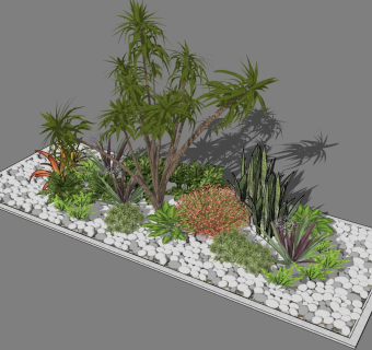 现代景观植物 庭院植物盆栽 花草灌木