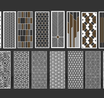 现代镂空隔断玄关屏风 镂空雕刻 雕花