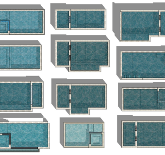 户外游泳池组合