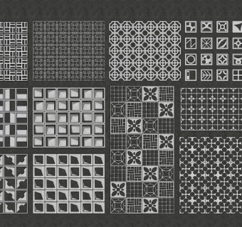 中式镂空石墙 庭院景墙围墙 石隔断