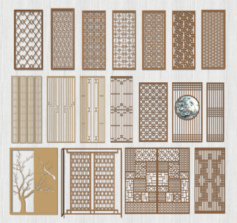 新中式屏风隔断