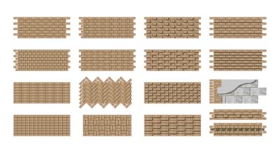 现代砖墙组合