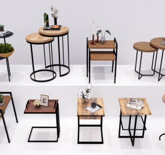 现代边几角几茶几置物架 桌子桌几