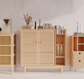 日式餐边柜置物柜收纳柜 装饰摆件陈设