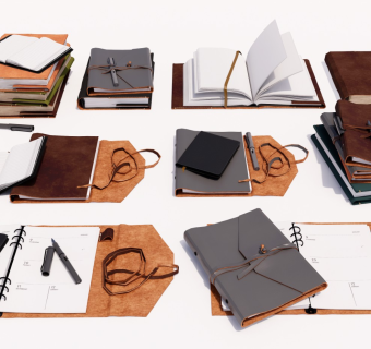 现代书籍文具办公用品 装饰摆件 杂志