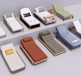 现代休闲躺椅 户外椅 沙滩椅